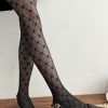 早秋百搭通勤性感织花黑色连裤袜气质菱格花提花美腿显瘦微透黑丝
